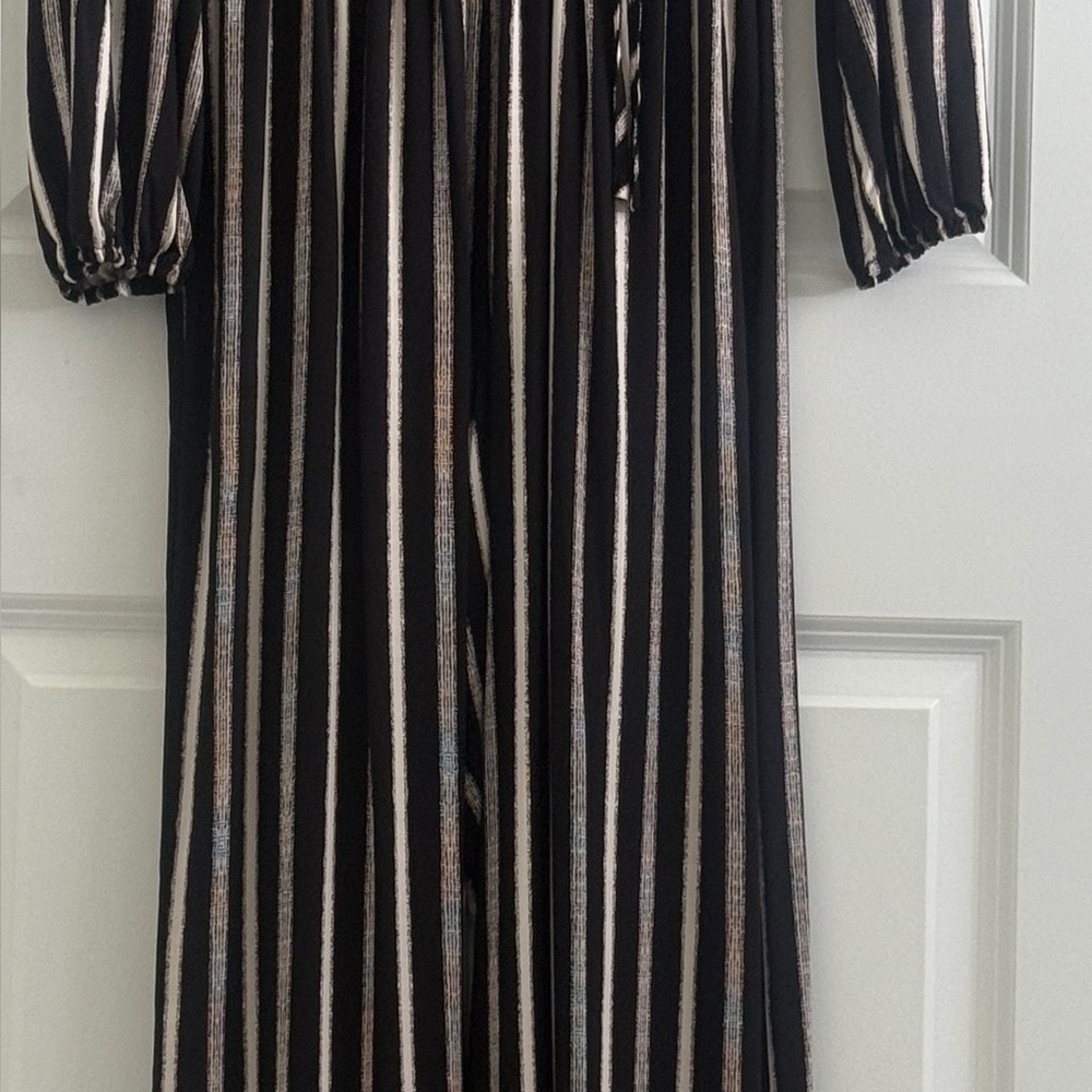 Xhilaration Black and White Striped Dress